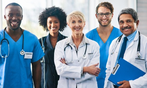 medical professionals standing