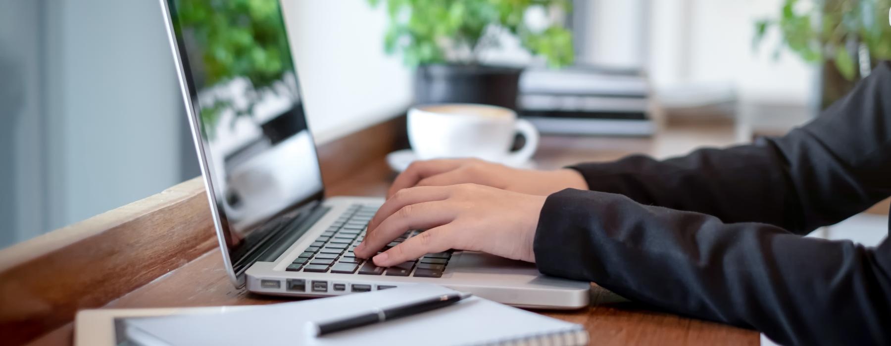 a person working on a laptop